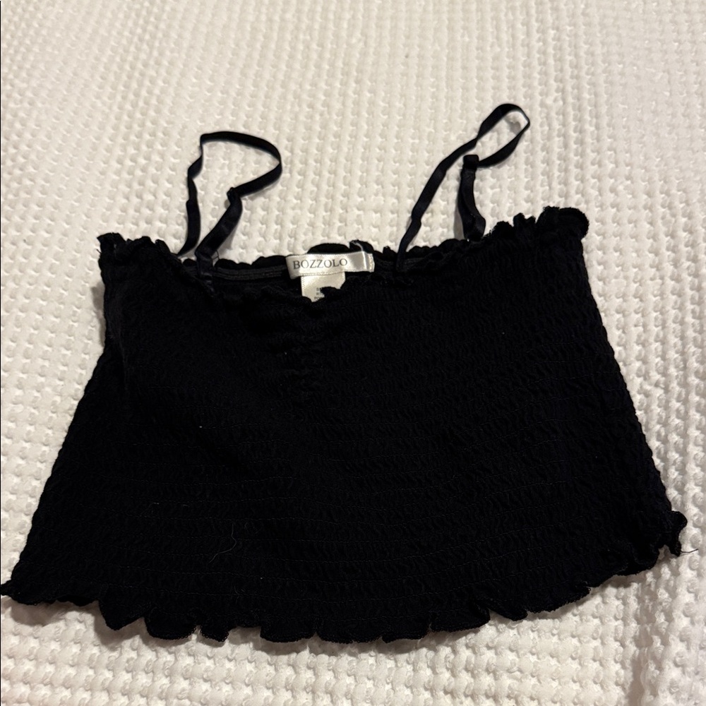 Bozzolo Elegant Black Crop Top